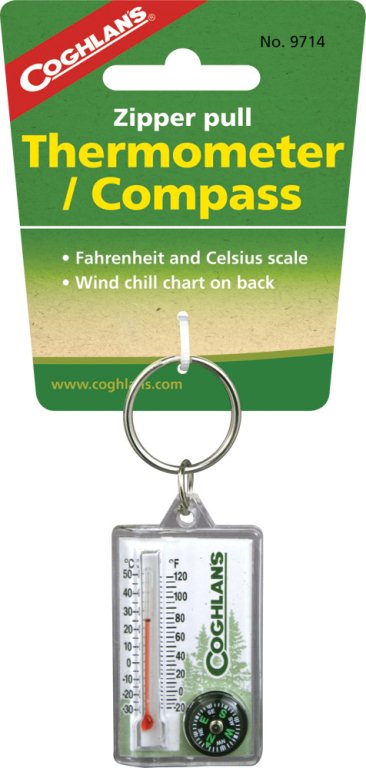 Zipper Thermometer/Compass