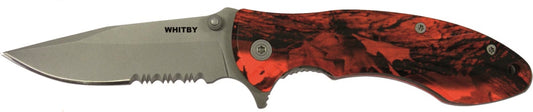 Orange Camo Knife - 2.75"
