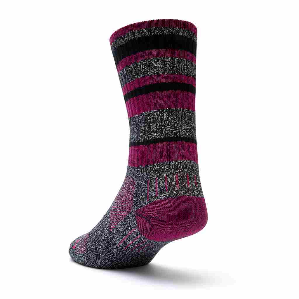 Adventure - Crew Sock - Black Fuchsia