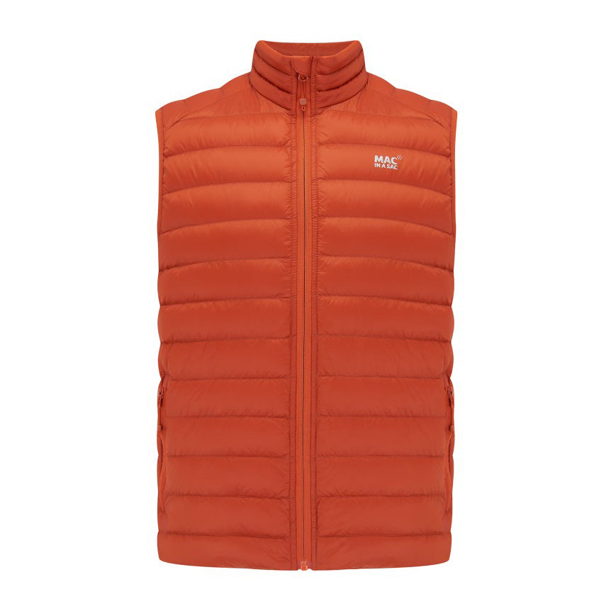 Mens Alpine Packable Down Vest (burnt orange)