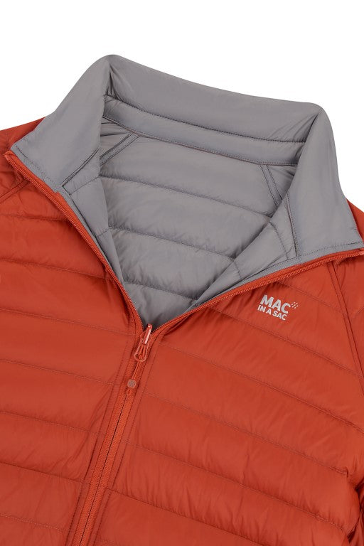 Mens Polar Reversible Down Jacket (orange/grey)