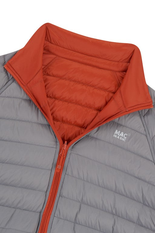 Mens Polar Reversible Down Jacket (orange/grey)