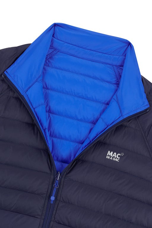 Mens Polar Reversible Down Jacket (saxe blue/navy)