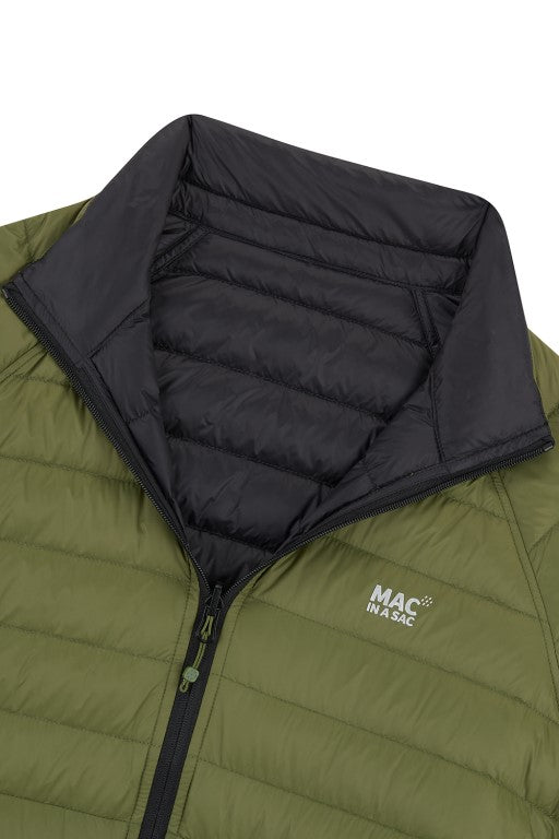 Mens Polar Reversible Down Jacket (khaki/black)