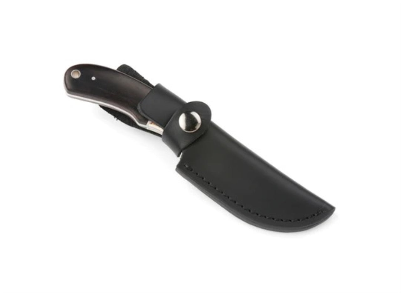 Staghorn & Ebony Wood Sheath Knife - 3.5"