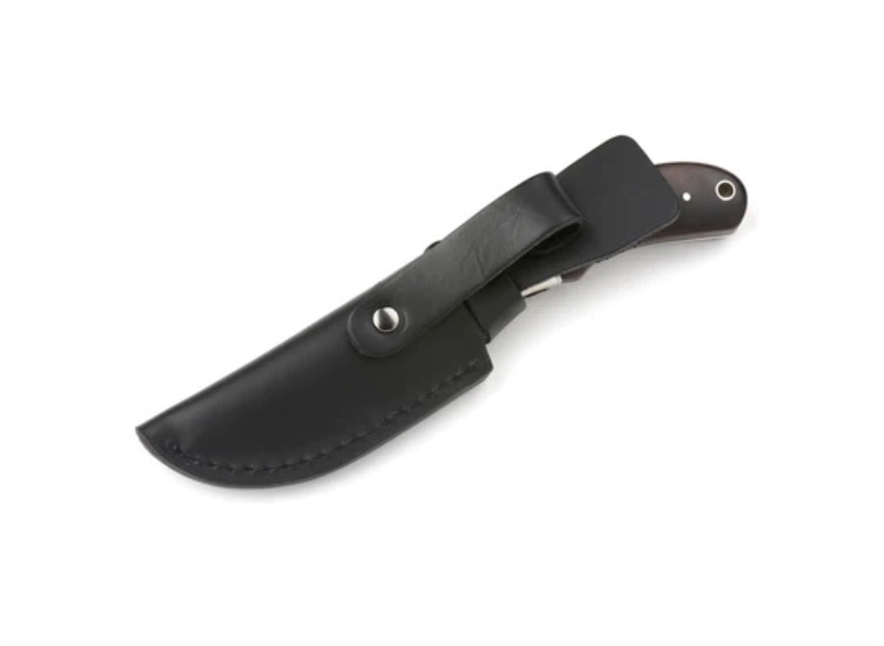 Staghorn & Ebony Wood Sheath Knife - 3.5"