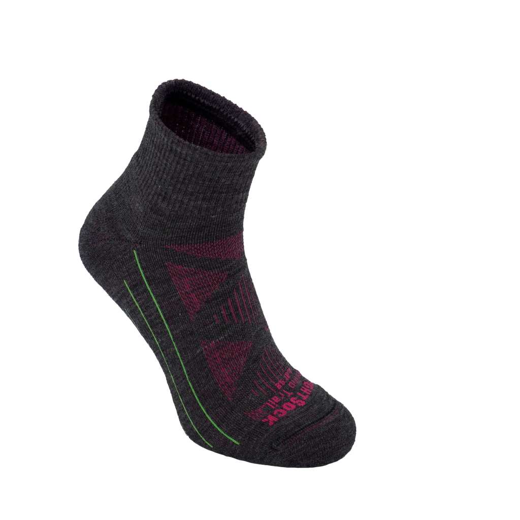 Merino Trail - Quarter Socks - Fuchsia
