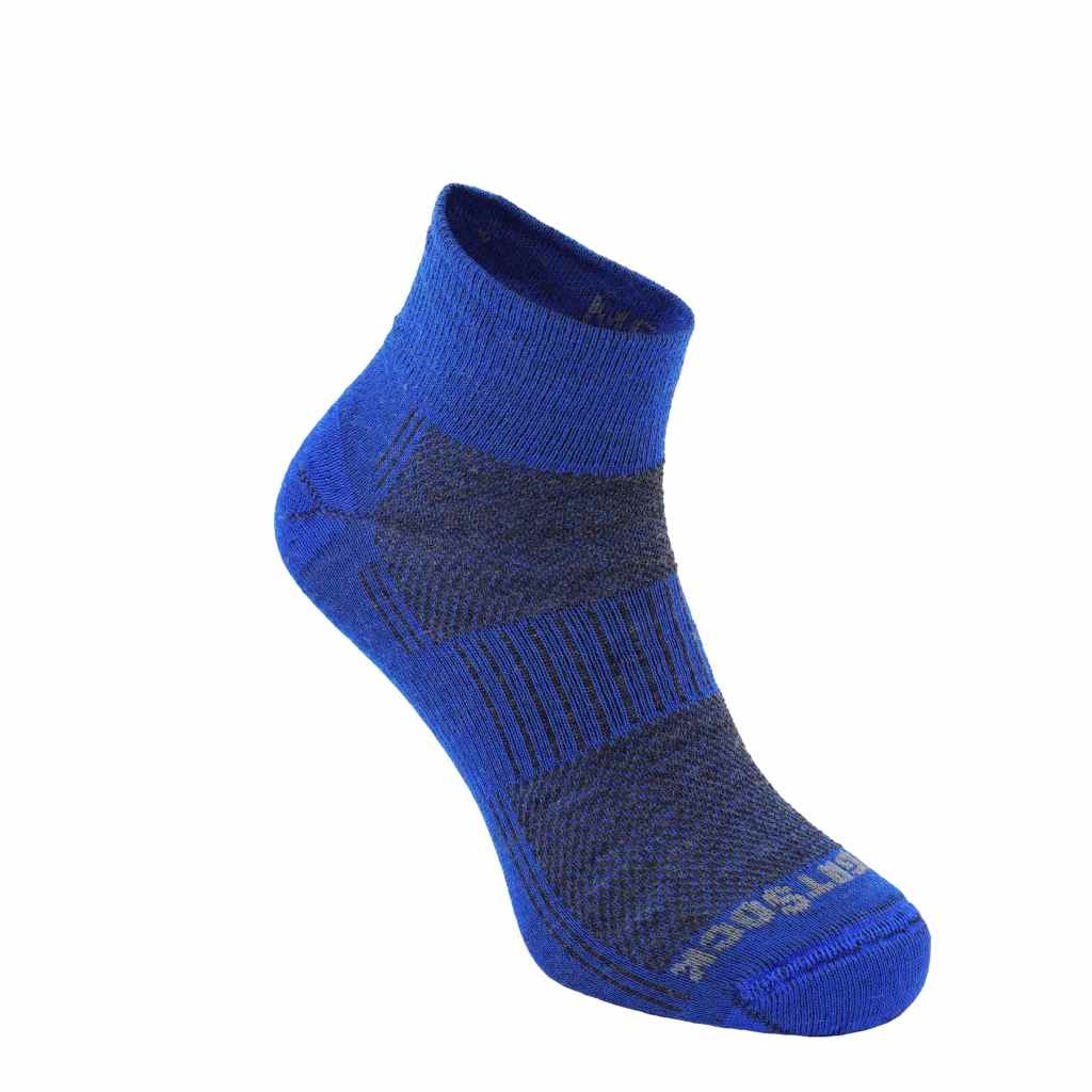 Merino Coolmesh II - Quarter Socks Grey/Blue