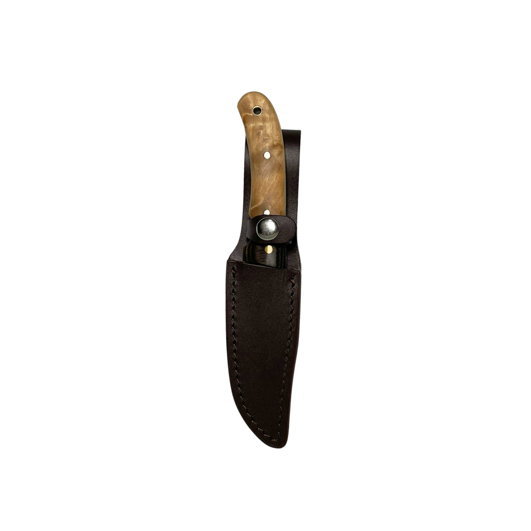 Pakkawood/Burlwood Sheath Knife - 4.5"