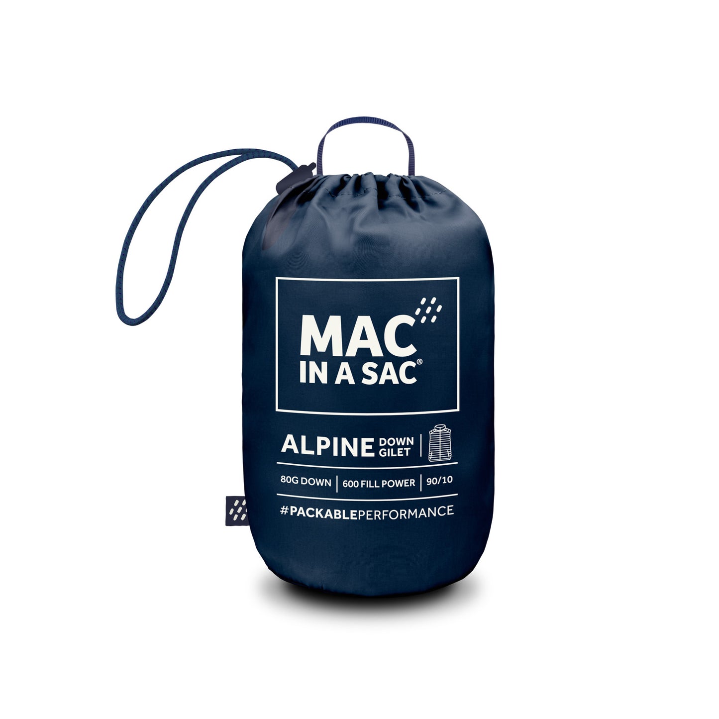 Mens Alpine Packable Down Vest (navy)