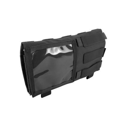 Front of Tasmanian Tiger Length-adjustable MOLLE shell for attaching to vehicle sun visors including ID cover - Black. Ships Within New Zealand | GENERAL