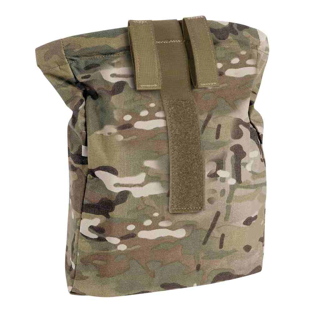 Back view of Tasmanian Tiger Dump Pouch MC with hook and loop closure - Multicam 