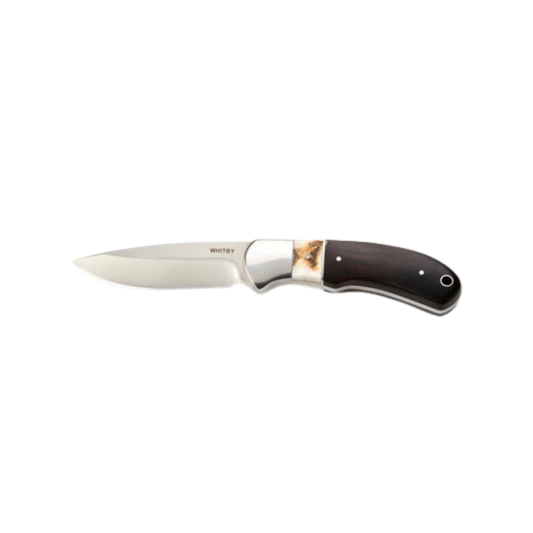 Staghorn & Ebony Wood Sheath Knife - 3.5"