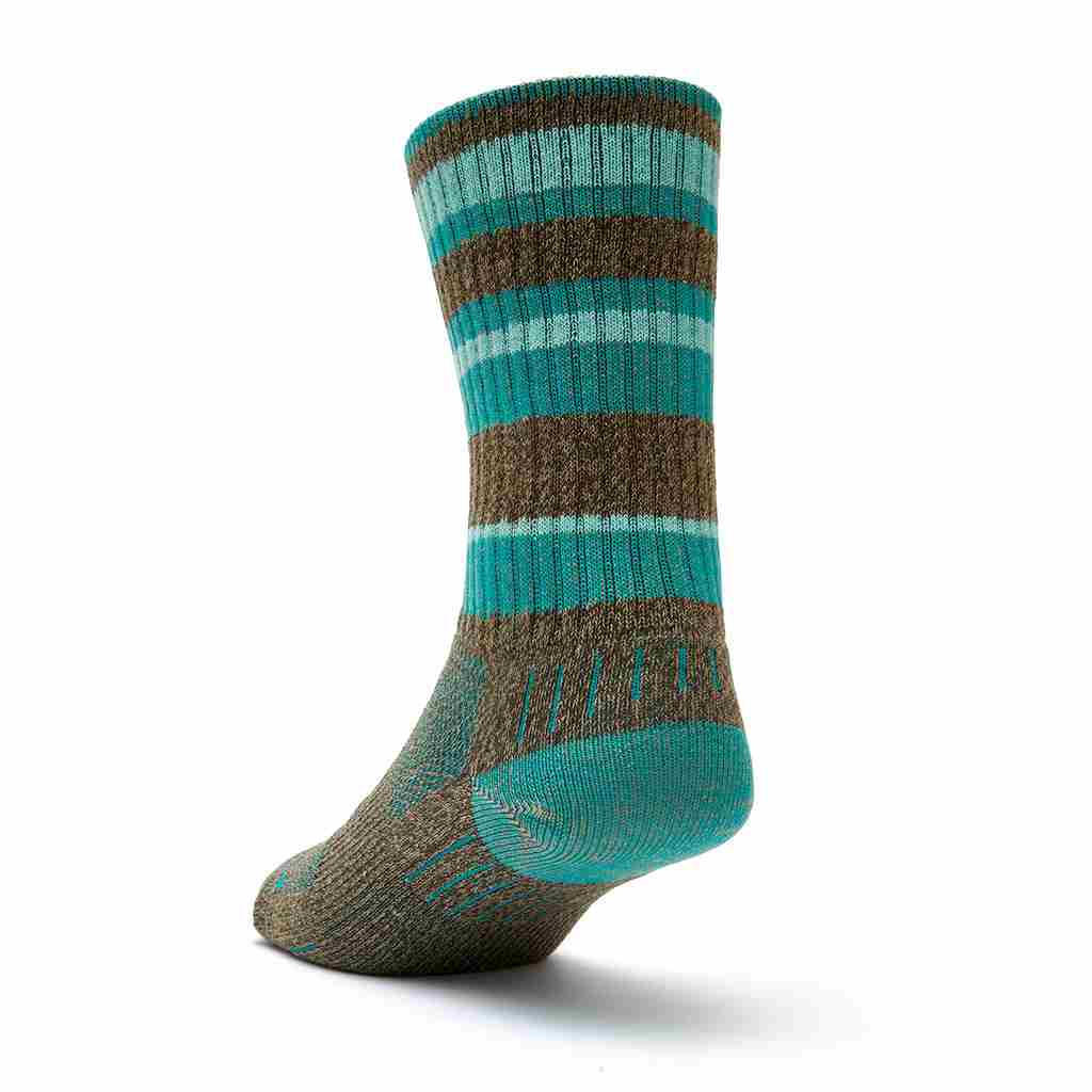 Adventure - Crew Sock - Brown Teal