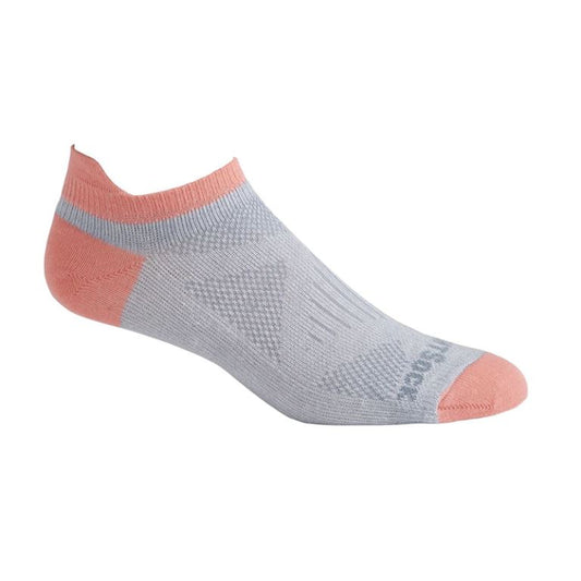 Coolmesh II - Tab Wmn Socks - Light Grey/Coral