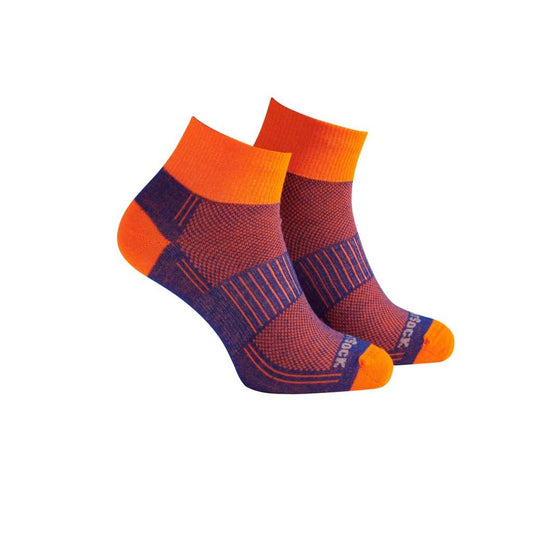 Coolmesh II - Quarter Socks - Royal/Orange