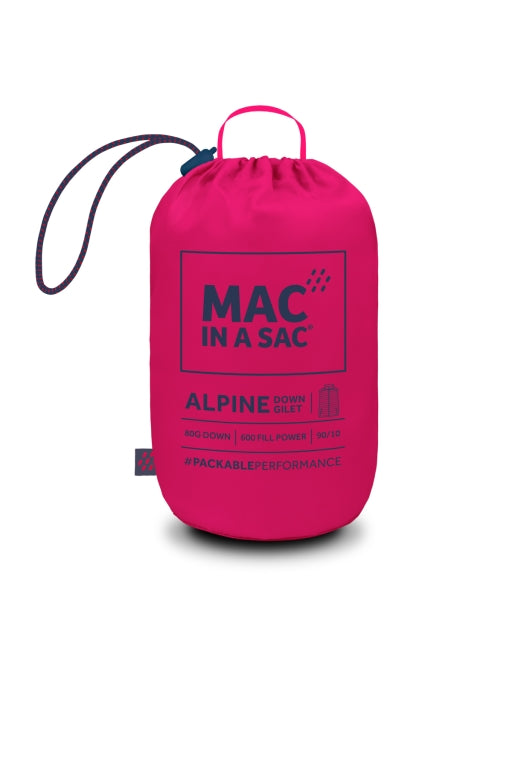 Ladies Alpine Packable Down Vest (fuchsia)