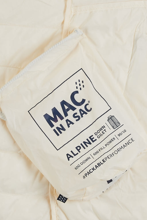 Ladies Alpine Packable Down Vest (ivory)