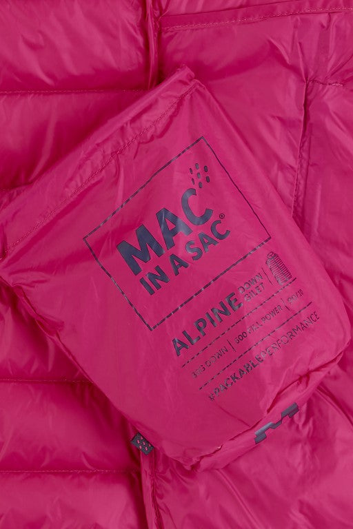 Ladies Alpine Packable Down Vest (fuchsia)