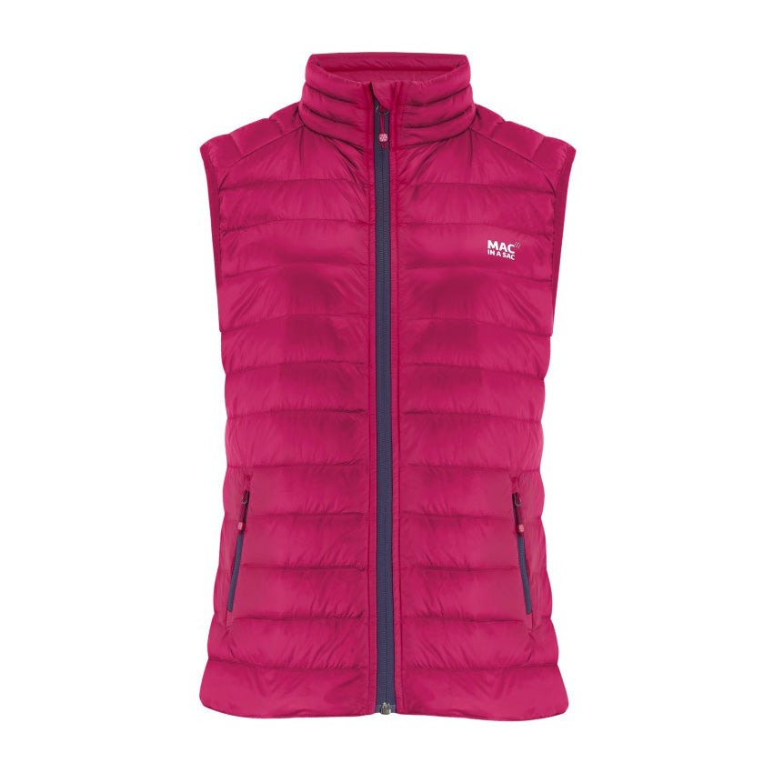 Ladies Alpine Packable Down Vest (fuchsia)