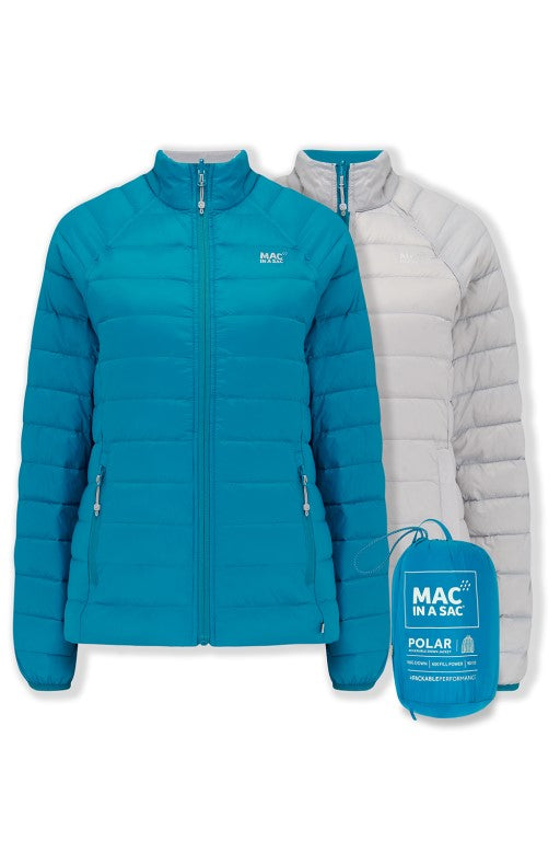 Ladies Polar Reversible Down Jacket (petrol/grey)