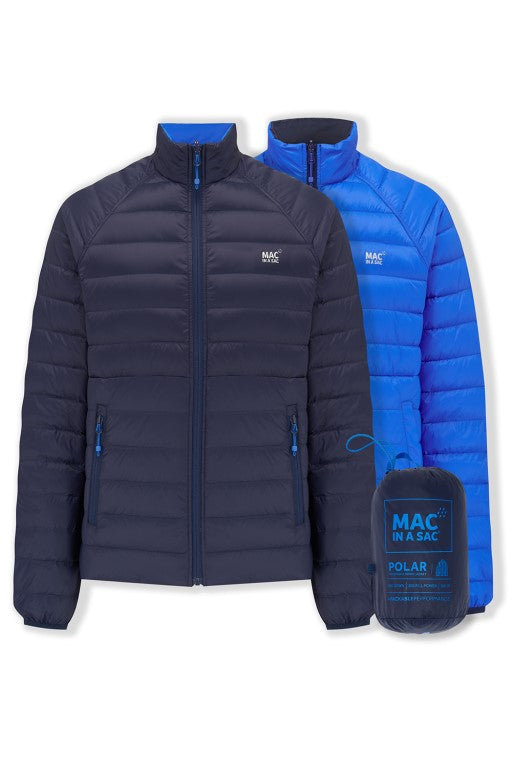 Mens Polar Reversible Down Jacket (saxe blue/navy)