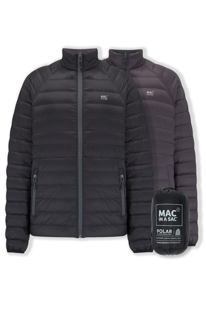 Men's Polar Reversible Down Jacket (black/charcoal)