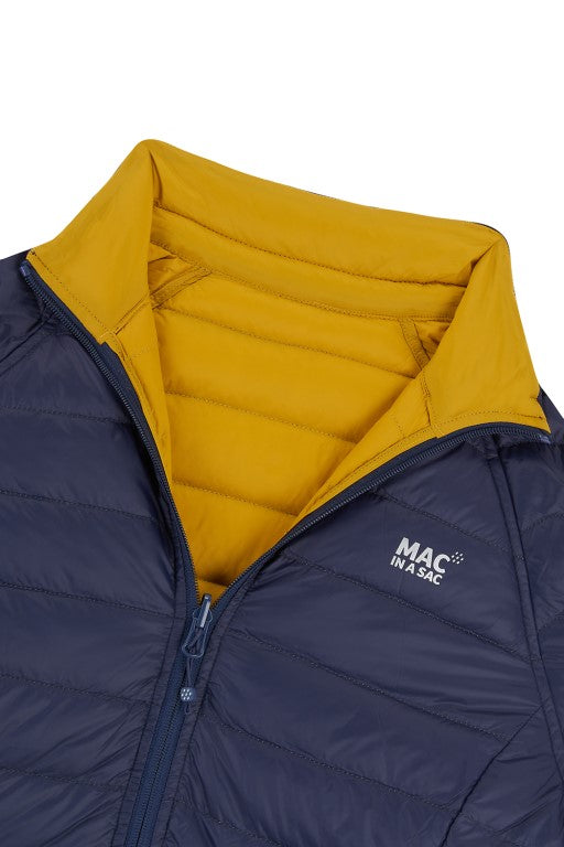 Ladies Polar Reversible Down Jacket (navy/mustard)