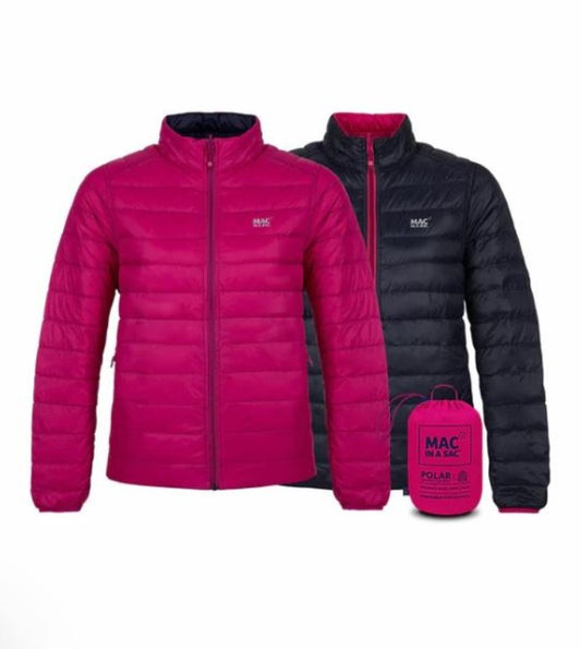 Ladies Polar Reversible Down Jacket (fuchia/navy)