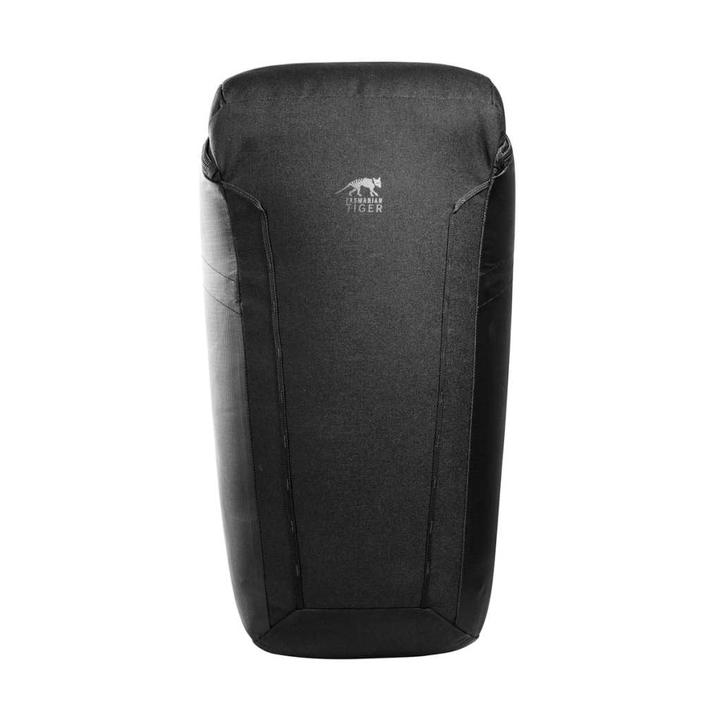 Straight on front view of Tasmanian Tiger 30 L Companion lightweight sleek daypack with TT logo top centre - Black | TT7331.040