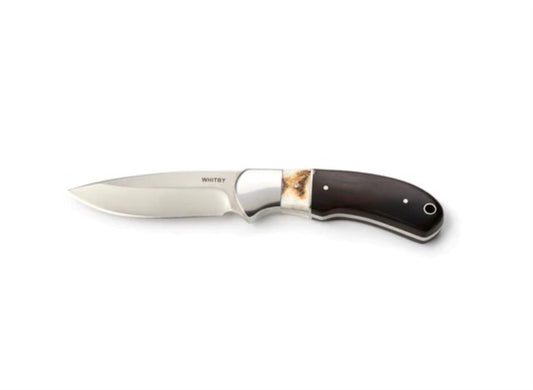 Staghorn & Ebony Wood Sheath Knife - 3.5"