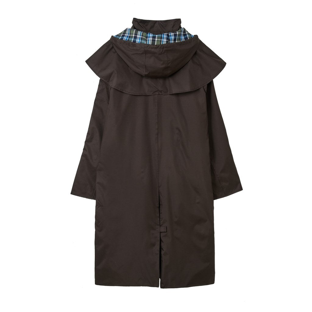 Mens Stockman Coat full length (chocolate)