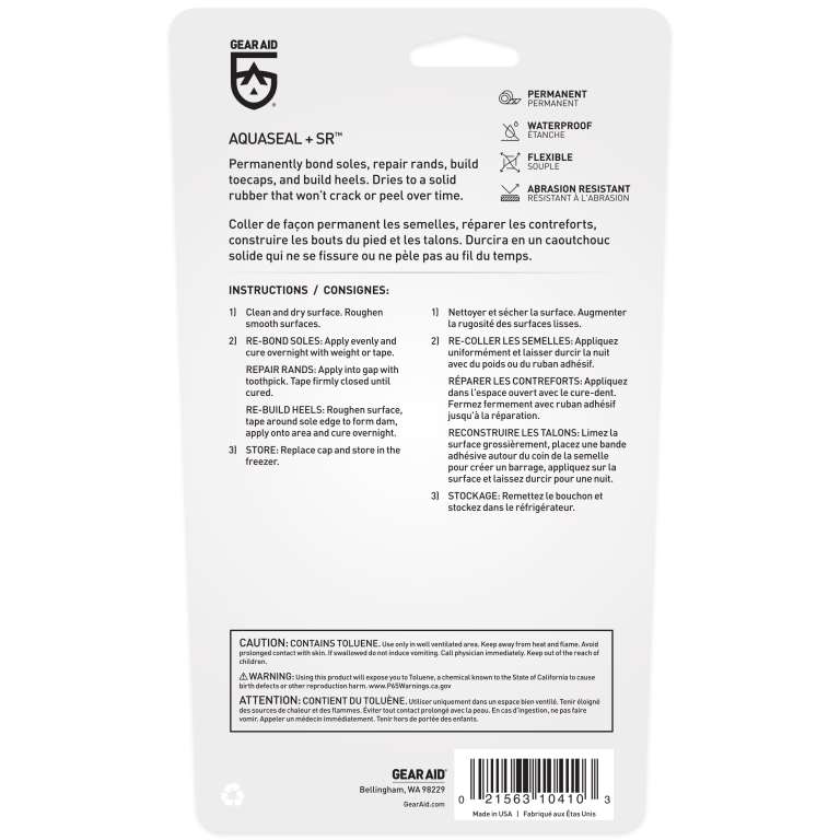 Gear Aid Aquaseal SR Shoe Repair Adhesive