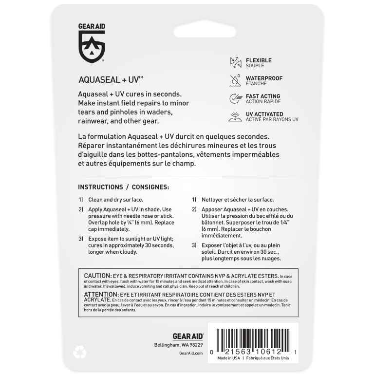 Gear Aid Aquaseal UV Field Repair Adhesive 7 g