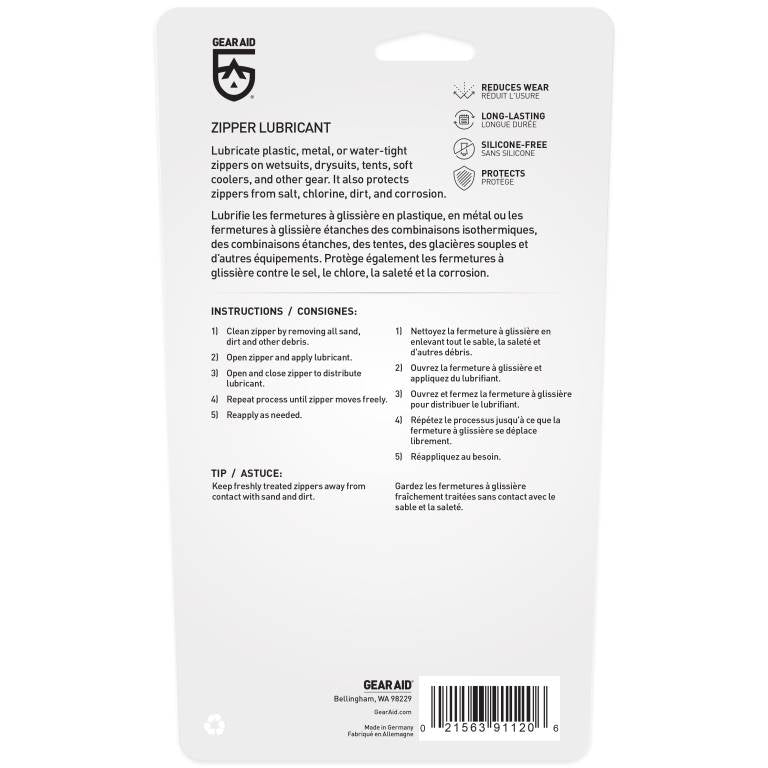 Gear Aid Zipper Lubricant Stick Twin Pack