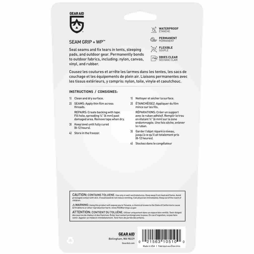 Gear Aid Seam Grip+WP Sealant + Adhesive