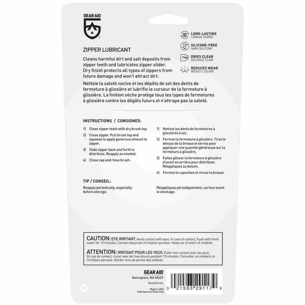 Gear Aid Zipper Cleaner & Lubricant