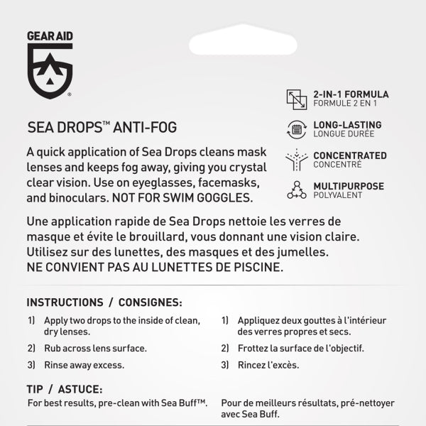 Gear Aid Sea Drops Anti-Fog & Lens Cleaner