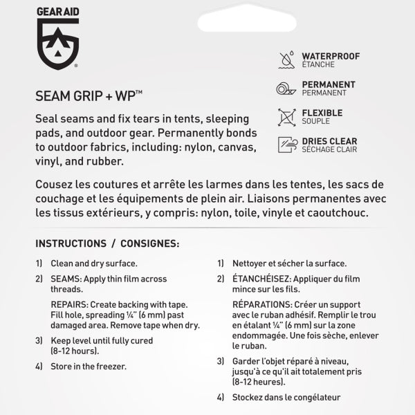 Gear Aid Seam Grip+WP Sealant + Adhesive