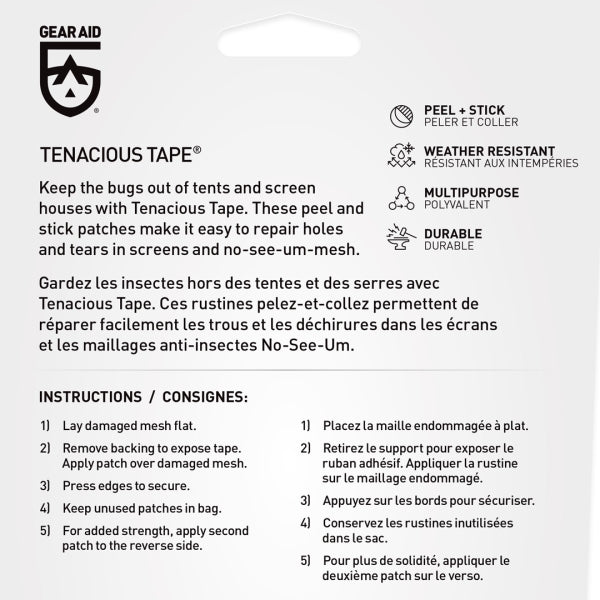 Gear Aid Tenacious Tape Mesh Patches