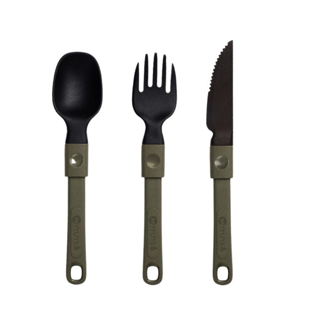 Foldable 3pce Polyamide Cutlery Set