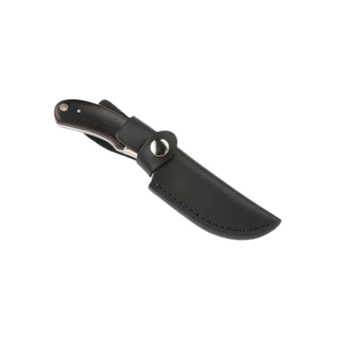Staghorn & Ebony Wood Sheath Knife - 3.5"