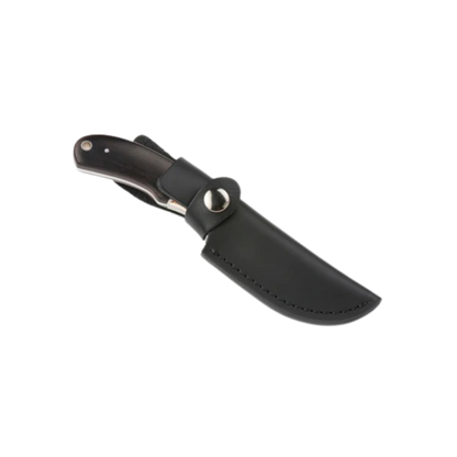 Staghorn & Ebony Wood Sheath Knife - 3.5"