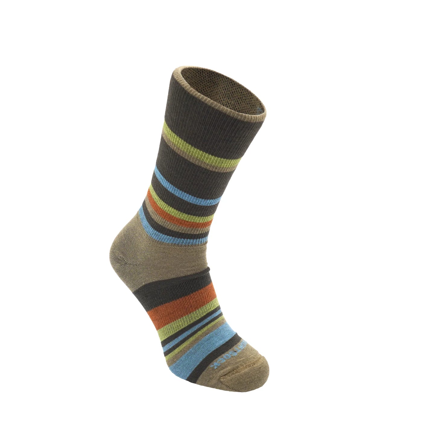 Explore - Crew Socks - Khaki Stripes
