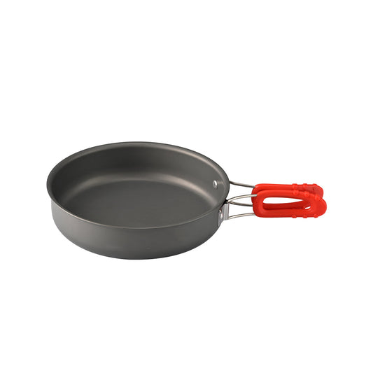 Domex Anodised Frying Pan with red handle | Ships Within New Zealand