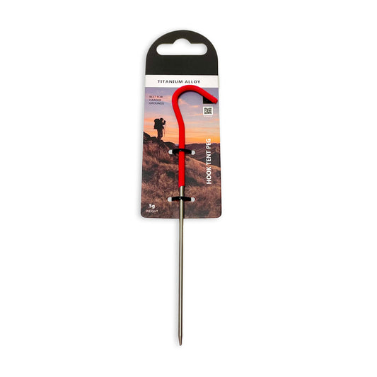 Domex Titanium Hook Tent Peg with red hook | Ships Within New Zealand