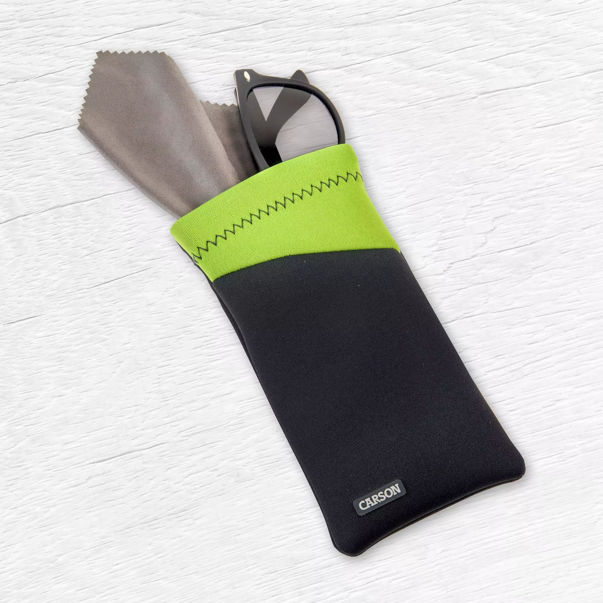 Carson Neoprene Eyewear Case with attached Lens Cloth (assorted colours)