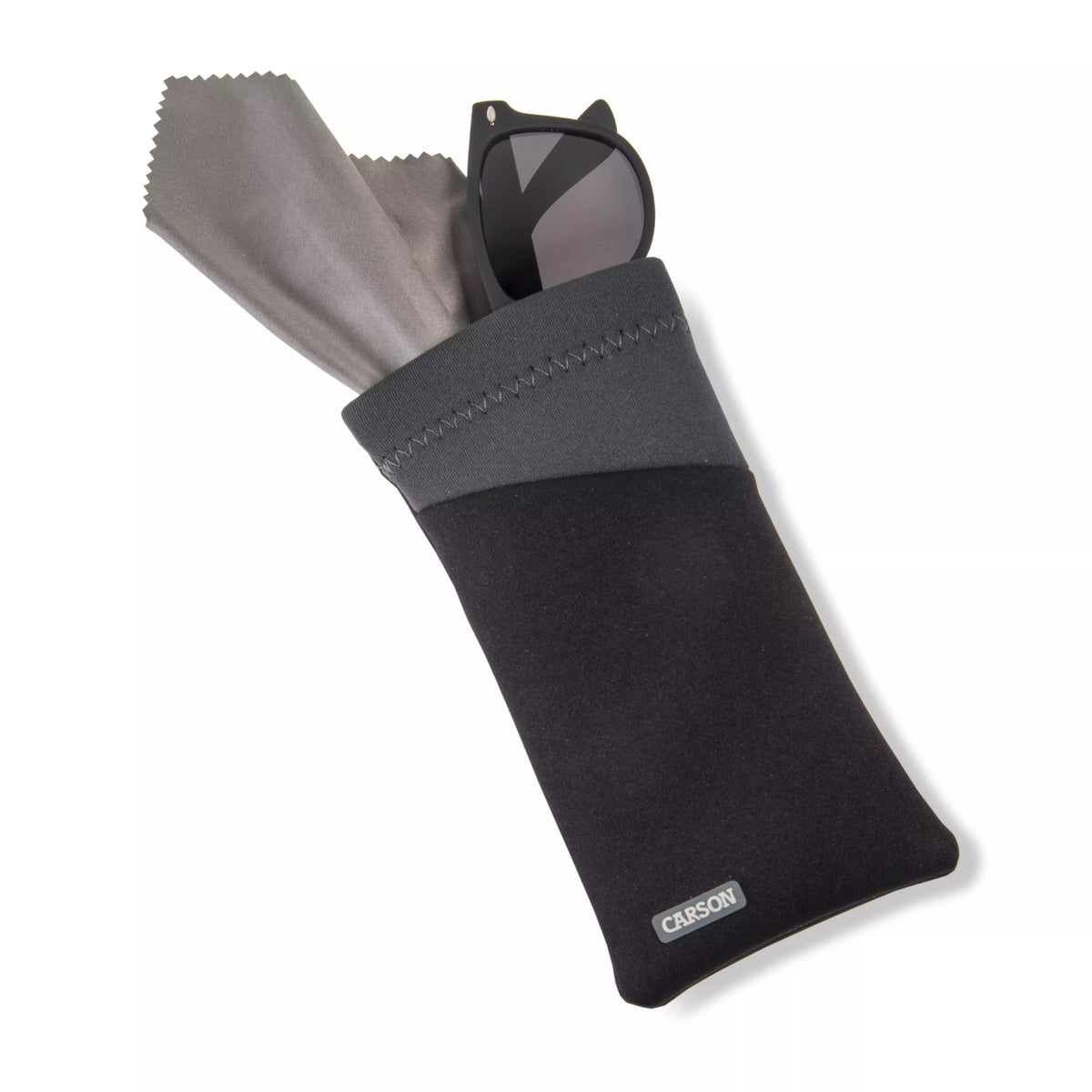 Carson Neoprene Eyewear Case with attached Lens Cloth (assorted colours)