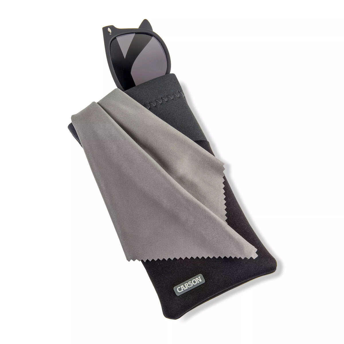 Carson Neoprene Eyewear Case with attached Lens Cloth (assorted colours)