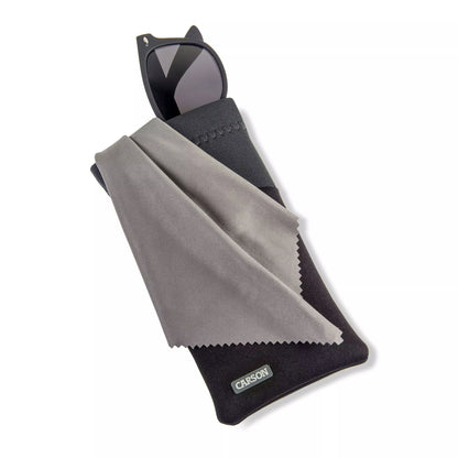 Carson Neoprene Eyewear Case with attached Lens Cloth (assorted colours)